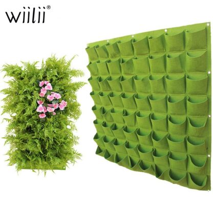 Wall Hanging Planting Bags 4/9/18/49/72 Pockets Green Grow Bag Planter Vertical Garden Vegetable Living Garden Bag Home Supplies