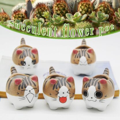 Flower Pot Cute Cartoon Thumb Basin Succulents Meaty Ceramic for Home Decoration