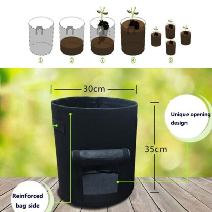 3 size Plant Grow Bags home garden Potato pot greenhouse Vegetable Growing Bags Moisturizing jardin Vertical Garden Bag seedling - Image 3