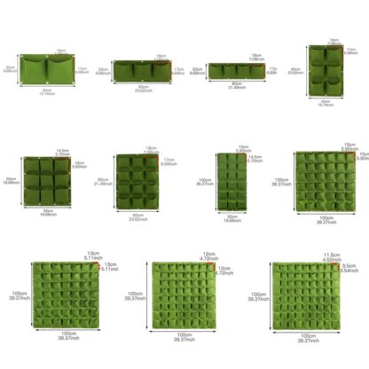 Wall Hanging Planting Bags 4/9/18/49/72 Pockets Green Grow Bag Planter Vertical Garden Vegetable Living Garden Bag Home Supplies - Image 2