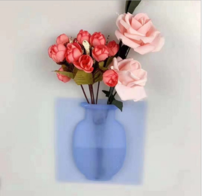 Silicone Sticky Vase Stick on The Wall Flower Pot Magic Flower Plant Vases Flower Container for Home Offices Wall Decorations - Image 6