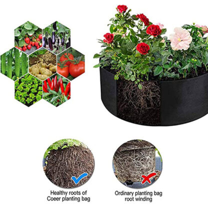 Fabric Grow Pot Outdoor Vegetable Planter Planting Bags Garden Living Bag Felt Garden Grow Bag Garden Pots Planting Container - Image 2