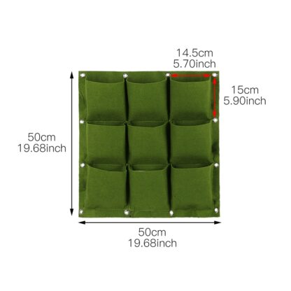 Wall Hanging Planting Bags 4/9/18/49/72 Pockets Green Grow Bag Planter Vertical Garden Vegetable Living Garden Bag Home Supplies - Image 11